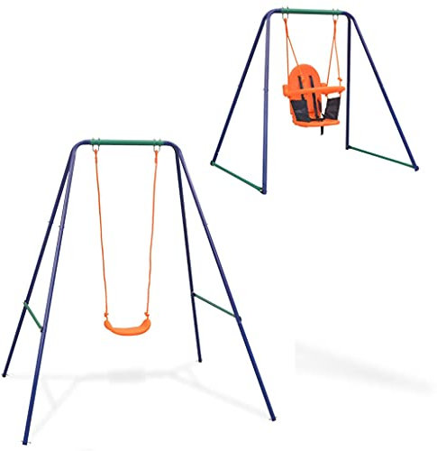 vidaXL Kinderschaukel 2-in-1 Gartenschaukel Schaukelgestell Schaukelgerüst