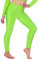 Re Tech UK - Mädchen Leggings - für Gymnastik, Tanzen & Ballett - glänzend - elastisch - Neongrün - 7-8 Jahre