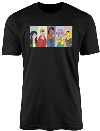 SMARTYPANTS Horseman Characters T-Shirt | BoJack Horseman Animated TV Show Fan Tee | Humanoid Horse Comedy Novelty Gift | Unisex 100% Cotton