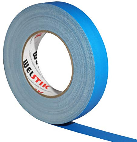 WELSTIK Gaffa - Cinta Adhesiva (1inches*33yard),No Reflectante y Fácil de Desgarrar Cinta Gaffer,Color Azul