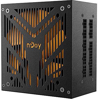 NJOY Alpha 650W Modular Power Supply ATX for PC Gaming 650 Watt 80 Plus Gold DC-to-DC PFC Active Fan 14cm Quiet Cable Flat Efficiency 85%