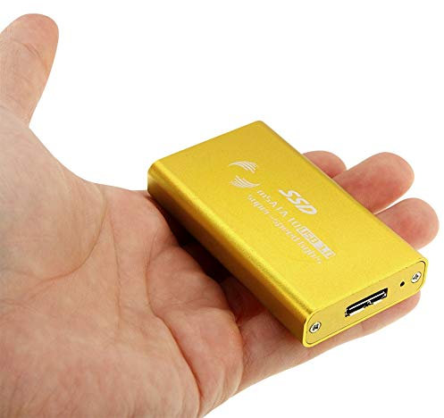 MDYHMC SJT ATT 6gb/sm SATA Solid State Disk SSD to USB 3.0 Hard Disk Case(Black) (Color : Gold)