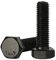 Bullone a vite a testa esagonale M10 x 35 mm, completamente filettato, acciaio legato grado 12,9, finitura ossido nero, quantità 10