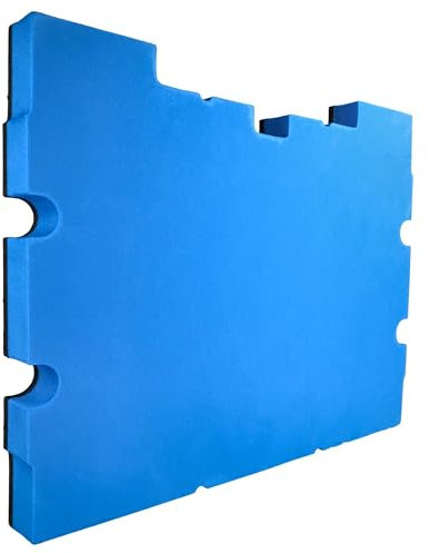 vhbw Schaumstoffeinlage kompatibel mit Dewalt TSTAK III DWST1-70705, TSTAK IV DWST1-70706 Werkzeugkoffer - Hartschaum, Schwarz-Blau, 30mm