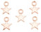 Angel Malone ® Tibetan STAR Pendant Charm Beads Jewellery Making Findings (40pcs. Tibetan Rose Gold 10.5mm)