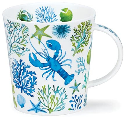 Dunoon LO-UNTS-BL Under The Sea Blue Bone China Mug - Lomond Shape 0.32l