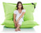 SMOOTHY Original Cotton Indoor XXL Sitzsack 400L Riesensitzsack Sitzkissen Sessel aus Baumwolle für Kinder & Erwachsene (180 x 140 cm, Amazonas-Grün)