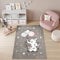 TAPISO Baby Teppich Kinderteppich Kurzflor Grau Blau Taupe Rosa Weiß Sterne Elefant Luftballons Tropfen Geschenk Modern 120 x 170 cm