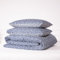 LERUUM Bettbezug Bettwäsche Set Geometrisches Wendbares Marine Griechisches Schlüsselmuster%100 Baumwolle Luxuriöser (140x200 + 65x65, Classy Navy)