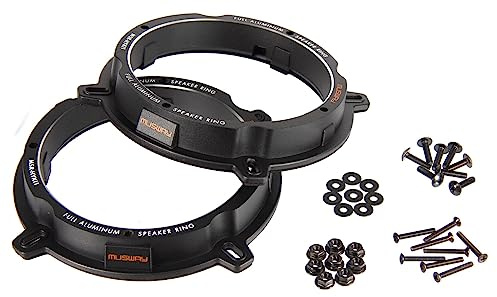 Musway MSR-HYKI1 | 16,5 cm Lautsprecher-ADAPTERRINGE (1 PAAR/4-LOCH) AUS Aluminium FÜR Hyundai/KIA