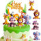 MEZHEN Tortendeko Waldtiere Kuchen Deko Geburtstag Cake Topper Happy Birthday Cupcake Topper Tiere Kindergeburtstag Deko Torte Dschungel Party Kuchendeko Geburtstagsdeko B