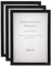 IDEAL TREND 2er 3er 5er 10er Pack Dokument Bilderrahmen 21x29,7 DIN A4 Urkunde Foto Rahmen: Farbe: 3er Pack Schwarz