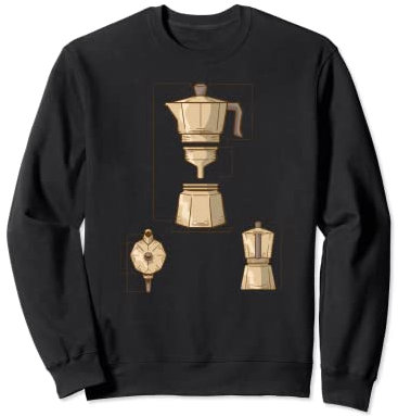Vintage Coffee Maker Bialetti Barista Gift Coffee Moka Pot Sweatshirt