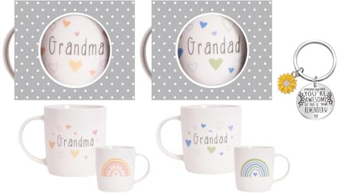 OM Supplies Tazze da Caffè per Nonni, Regalo per Nipoti, Natale, Anniversario, Madri e Padri