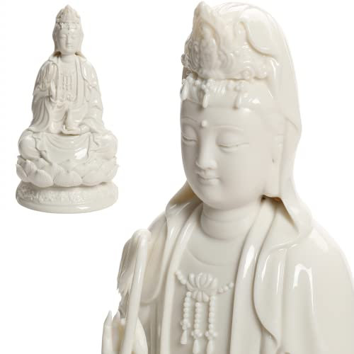 Guan Yin Statue, Quan Yin, Kwan Yin, Kuan Yin, weibliche Buddha-Statue, Göttin der Barmherzigkeit und des Mitgefühls, Zen meditierende Avalokiteshvara Statue, Zen Feng Shui, Heimdekoration