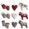 Én Gry & Sif Anhänger-Set Winterdeko I Weihnachtsanhänger, fair-Trade & Hand-Made Weihnachtsdeko, Weihnachtsbaumschmuck, Weihnachtsdekoration I Handschuhe, Herzen, Pferdchen, Ostern