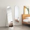 EMKE 140x40cm Ganzkörperspiegel Weiß Standspiegel Groß mit Weiß Metallrahmen stehspiegel, Weiß ganzkörperspiegel stehspiegel für Schlafzimmer, Wohnzimmer, Flur und Garderobe