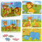 Kinderpuzzle, Holzpuzzle Kinder 64 Teile, 4 Bilds Puzzles, Gehirntraining Spielzeug Schwierigkeitsgrade Lernspielzeug Geschenk für Mädchen Jungen ab 3 4 5 Jahren (Löwe)