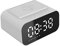 Docooler Uhr Desktop Speake Drahtlose BT5.0-Lautsprecher Drahtloses Ladegerät Wecker FM-Radio MP3-Player Unterstützt TF-Karte AUX-Eingang Freisprecheinrichtung mit Mikrofon-Digitalanzeige