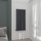 WarmeHaus Anthracite 1200x545mm Vertical Designer Column Radiator Double Grey Round Panel Tall Bathroom Radiators Heater
