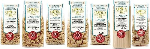 Senatore Cappelli Original Pasta aus 1915 Ancient Grains, 100% italienische handwerkliche Bronze, bei niedriger Temperatur gezogen (7 x 500 g)