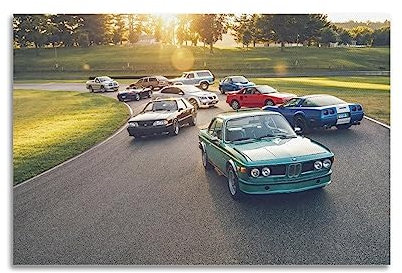10 klassische Auto-Poster für BMW 02 Serie Ford Mustang Chevy Chevrolet Corvette usw. Poster