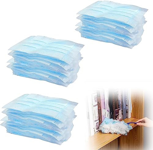 Ricariche per Spolverino, 30 Pezzi Duster Ricariche per Spolverini usa e Getta Compatibile con Swiffer Piumini Catturapolvere, Ricariche per Spolverino Manuale in Microfibra per Casa, Ufficio (blu)