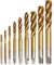 Bestgle 9Pcs Machine Screw Tap Set Titanium Spiral Flute Drill Taps Thread Tapping Tool Metric M2 M2.5 M3 M4 M5 M6 M8 M10 M12