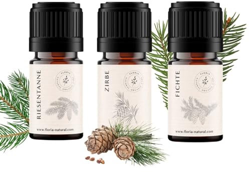 Wintergrün Ätherisches Öl Set BIO I Ätherisches Öl Wintergrün I Nadelduft Ätherische Öle Set I Set Ätherische Öle I 100% Naturrein I Ätherisches Öl I Weihnachtsduft I by FLORIA Natural
