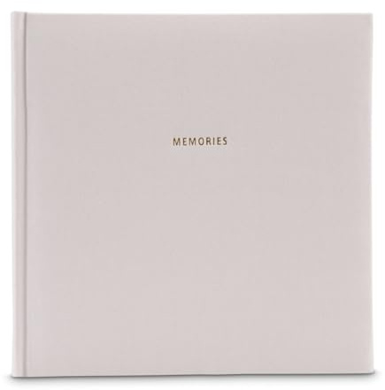 Hama Fotoalbum Memories (Jumbo Album zum Selbstgestalten, Photo Album zum Einkleben, 50 schwarze Seiten, Fotobuch 30x30 cm, Stoffeinband mit Goldprägung) grau