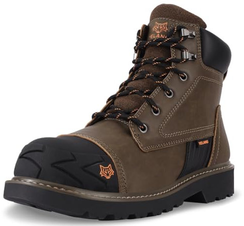 Yelang Rutschfest Arbeitsschuhe für Männer Stahlzehe,Industriebau Sicherheitsschuhe Footwear