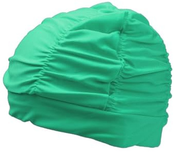 Whakano Badekappe Damen und Herren,UV Schutz Schwimmkappe,Schwimmhaube Reißfest & Elastisch,Weiche und Strapazierfähige Schwimmmütze,Bademütze,Swimming Cap für Strand,Badezimmer und Spa,Grün