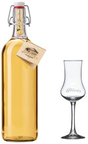 Prinz Alte Williams Christ Birne 1,0 Liter + 1x Prinz Schnapskelch