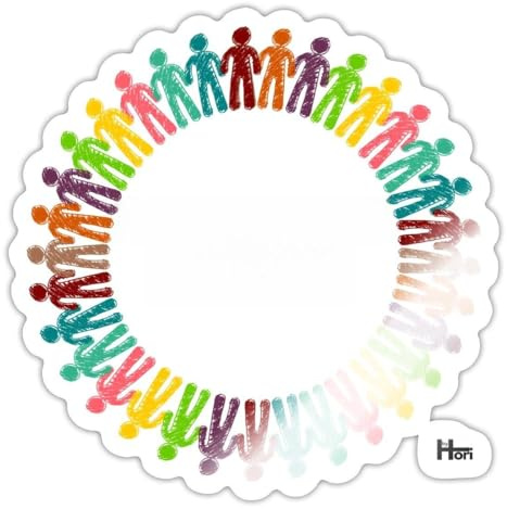 Menschenrechte Statt Rechte Menschen Kreis Sticker Aufkleber