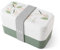 monbento - Lunch Box Original graphic vert Leaves - Lunch Box Micro Ondable pour Adultes - Boite Lunch Hermétique 2 étages - Idéal pour Travail/Pique-niques - Sans BPA - Made in France - Motif Nature
