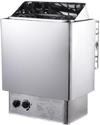 ylpddmm 3/4.5/6/8/9 kW 220V Saunaofen Sauna Ofen elektrisch Saunaheizung Saunaheizgerät Wandmontage möglich Trockendampfsauna, für gewerbliche Nutzung in Hotel-Spa-Duschen,6KW