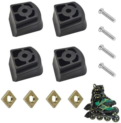 4 Stück Inliner Bremse Hinten, Bremsstopper Bremsklotz aus Tpr, Inliner Bremse Universal aus Pu, Set Mit Universellen Bremsen für Inline, Skates Ersatz Bremsklötze für Rollschuhe für Inlineskates