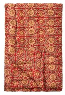 IB Laursen Quilt Bella rot m/erdtonigem Muster B: 130 L: 170