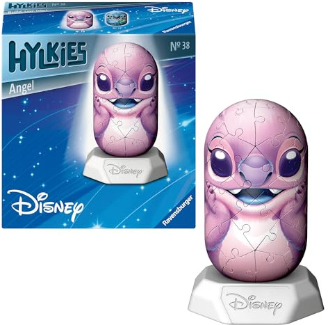 Ravensburger Hylkies No.38 Disney Angel 3D Puzzle – 54 Piece Collectible Mini Figure Puzzle Toy – Cute Display for Kids, Stitch Fans & Disney Lovers – Premium Quality Gift Idea