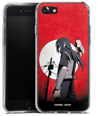 Silikon Hülle kompatibel mit Apple iPhone 8 Case transparent Handyhülle Naruto Shippuden Manga Anime