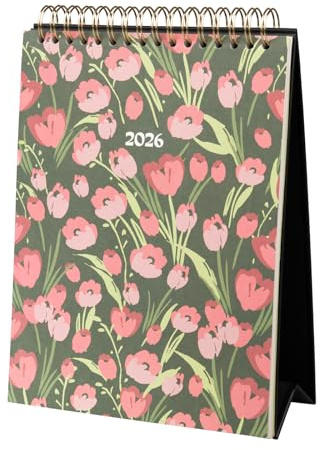 Kokonote Kalender 2026 Tischkalender Daisy Cottage Kalender 26 Familienplaner Tischkalender zum Aufstellen 15 x 20 cm Jahreskalender 2026