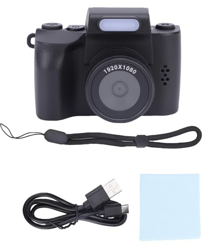 Appareil Photo numérique 8K 88MP Autofocus WiFi, écran Rabattable, lumière de Remplissage, Plusieurs filtres, équipement de, Appareil Compact pour la Photographie, Streaming en (Noir)