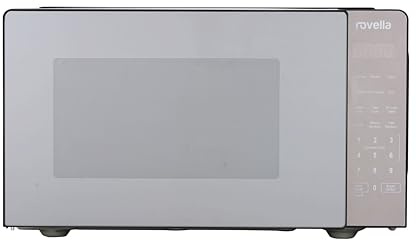Rovella 23L Digital Solo Microwave Oven, 900W, Premium Black Mirror Finish, Touch Control, 11 Power Levels, 6 Auto Programmes, Weight & Time Defrost, Child Lock