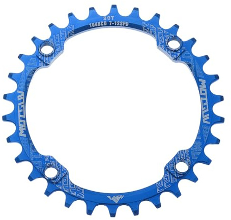 QUARKZMAN 104BCD Kettenblatt 30T 7/8/9/10/11 Gang 125mm Durchmesser Rundes Aluminium Schmal Breiter Zahn Kettenblatt Für MTB Rennrad Blau