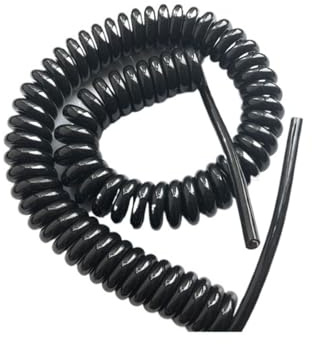 Federspirale, 2-adrig, schwarz, einziehbares Spiralkabel, 24–14 AWG, 1,2–5 m(2 cores 17AWG 2.5 meters Straight)