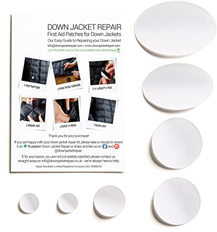 Reparaturset für Daunenjacken (Selbstklebend) 25 Farben - WEISS