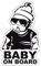 Baby on Board Aufkleber 12x7cm Auto Sticker -Finest Folia Autoaufkleber UV- Wetterfest Wasserfest Hangover R042 (Junge, Baby on Board)