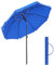 SONGMICS Sombrilla de 160 cm, UPF 50+, Inclinación Bidireccional de 30°, Altura Ajustable, con Bolsa de Transporte, para Balcón Jardín Terraza Playa, sin Base, Azul GPU60BU