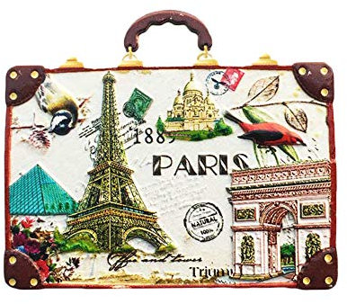 3D Koffer Paris Frankreich Kühlschrank Kühlschrank Magnet Tourist Souvenirs Handmade Harz Handwerk Magnetischen Aufkleber Home Küche Dekoration Reise Geschenk