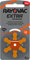 Rayovac 13-60 St??ck Extra Advanced Zink Luft H??rger??tebatterie mit 2 St??ck LUXTOR?? Reinigungst??Cher (60x Typ 13 orange)